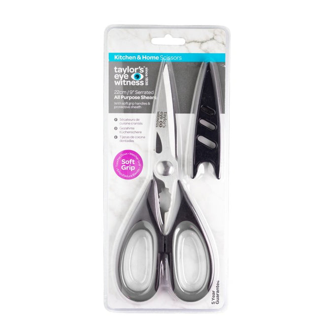 All Purpose Scissors – Black/Grey (23cm) - Image 4