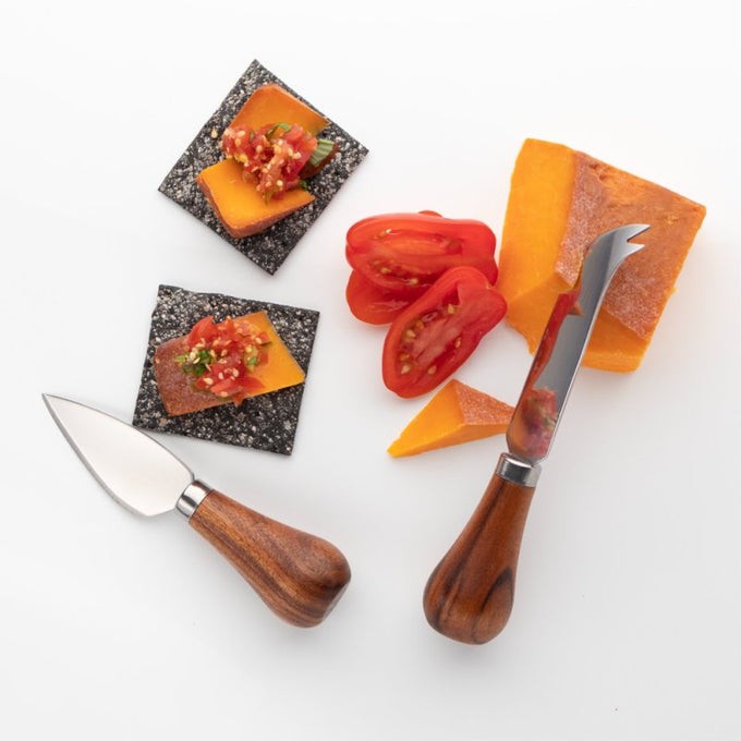 Slate Étagère & 4 Piece Acacia Cheese Knife Set - Image 7