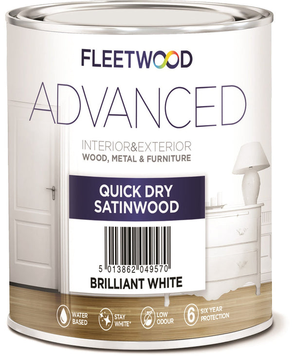 Fleetwood Advanced Quick Dry Satinwood White 2.5ltr