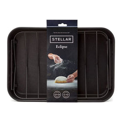 Stellar Eclipse 40x28x8cm roasting pan with rack, durable non-stick surface, perfect for oven roasting – Keans Claremorris