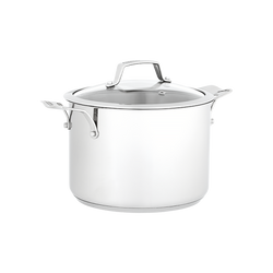 Stellar 22cm 5L stockpot, durable stainless steel cookware, ideal for soups and stews – available at Keans Claremorris.