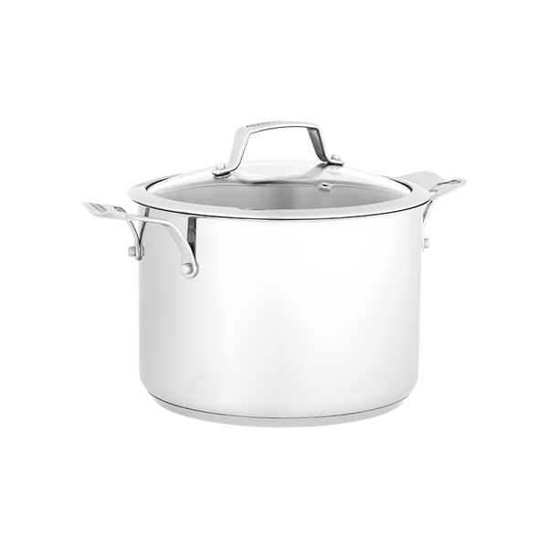 Stellar 22cm 5L stockpot, durable stainless steel cookware, ideal for soups and stews – available at Keans Claremorris.