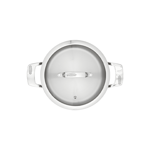 Stellar 24cm 6L stockpot, durable stainless steel cooking pot, ideal for soups and stews - Keans Claremorris
