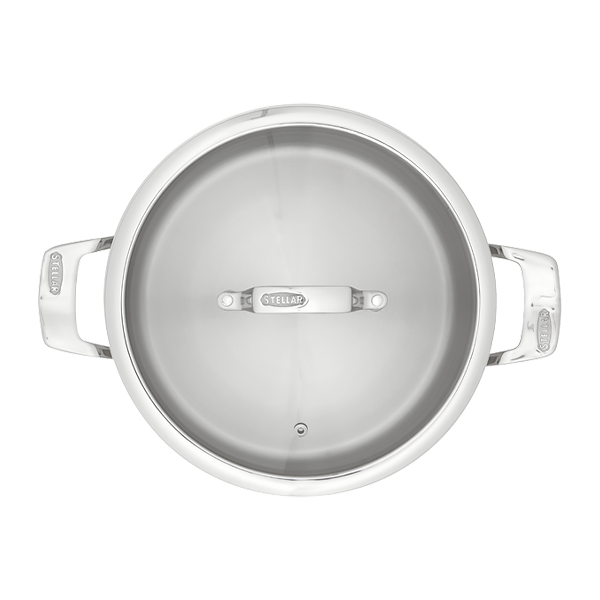 Stellar 26cm 8L stockpot, durable stainless steel cooking pot, ideal for soups and stews – available at Keans Claremorris.