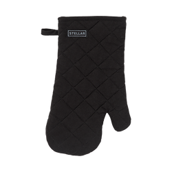 Black 31cm Stellar Textiles cotton glove with quilted towelling lining, machine washable – Keans Claremorris