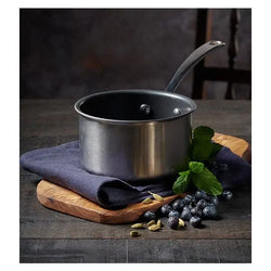 Stellar Eclipse 14cm 1L Non-Stick Milk Pan, durable cookware by Keans Claremorris, perfect for sauces and heating milk.