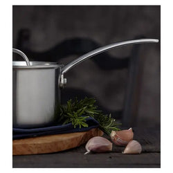 Stellar Eclipse 16cm 1.25L tri-ply saucepan with stainless steel lid, induction compatible, dishwasher safe – Keans