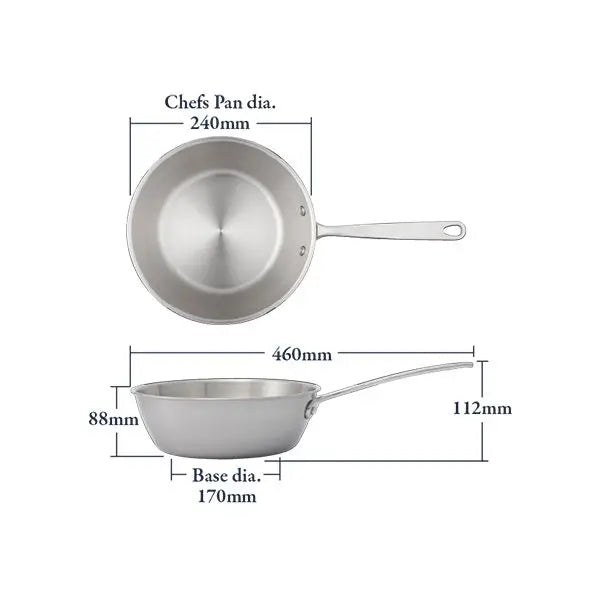 Stellar Eclipse 24cm Chef's Pan 2L capacity, durable cookware from Keans Claremorris.