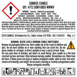 Lumiere Range - Single Wick 34cl Candle - Sunrise (Lever Du Soleil)