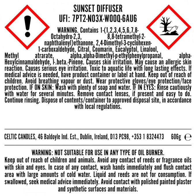 Lumiere Range - 250ml Diffuser - Sunset (Coucher du Soleil) - Image 3