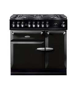 Stanley Supreme 90CM Dual Fuel Cooker with 5-burner gas hob, multifunction oven, glide-out grill – Keans Claremorris