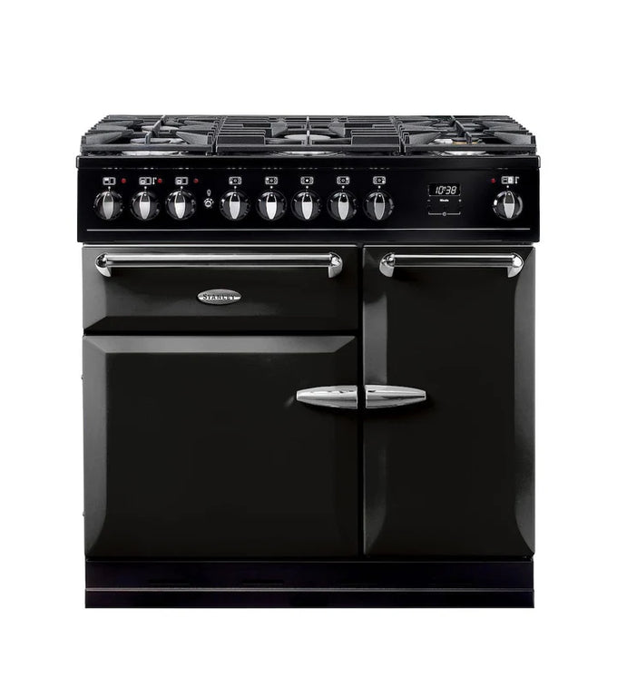 Stanley Supreme 90CM Dual Fuel Cooker with 5-burner gas hob, multifunction oven, glide-out grill – Keans Claremorris