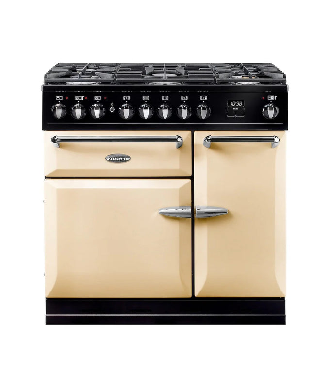 Stanley Supreme 90CM Dual Fuel Cooker with oven and gas burners – available at Keans Claremorris