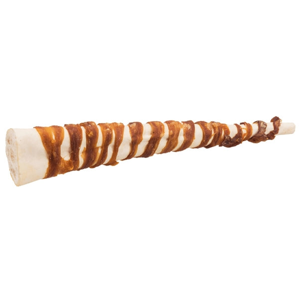 Wrapped Buffalo Tail dog chew, 28-30 cm, 100% natural, supports dental health, long-lasting, Keans Claremorris.