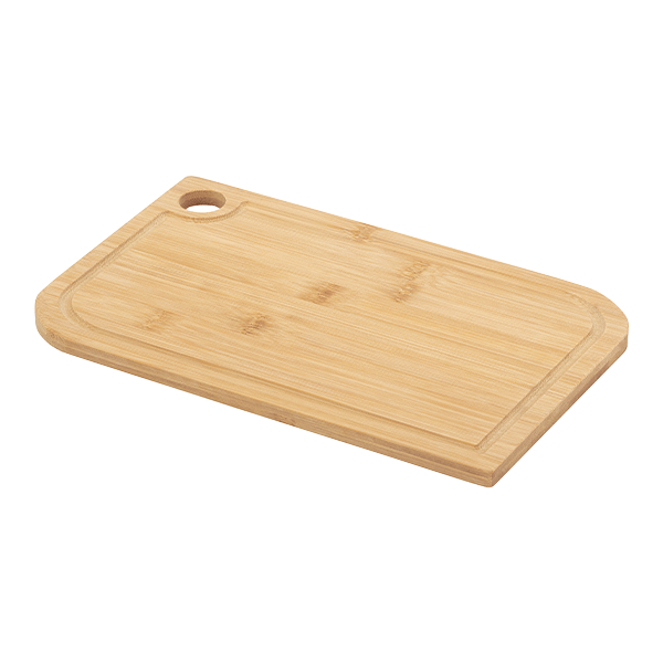 Judge Kitchen bamboo cutting board 28x18x1cm, durable, natural, knife-friendly with juice channel, slim handle – Keans