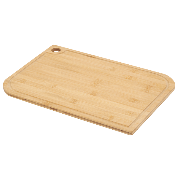 Judge Kitchen bamboo cutting board 40x29x1cm, knife-friendly, juice channel, slim handle design – Keans Claremorris