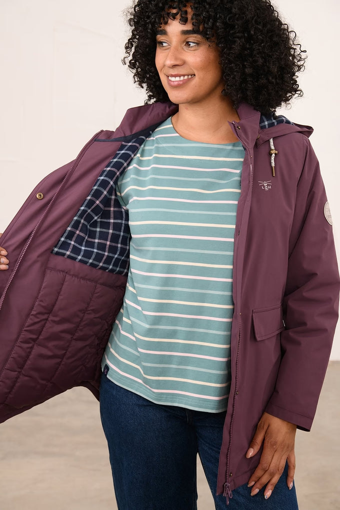 Tess Ladies Coat Damson - Image 8