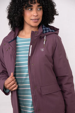 Tess Ladies Coat Damson