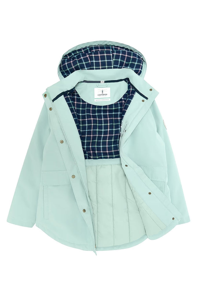 Tess Ladies Waterproof Coat – Duck Egg - Image 4