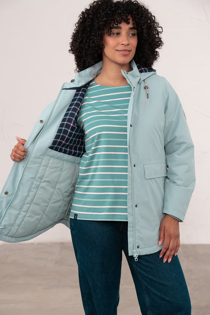 Tess Ladies Waterproof Coat – Duck Egg - Image 9