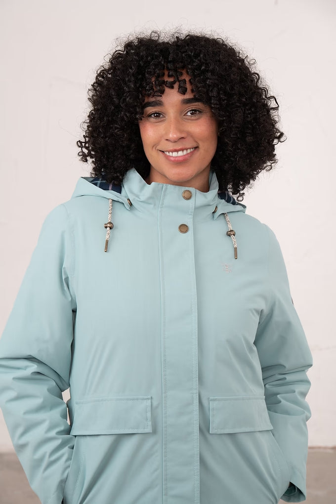 Tess Ladies Waterproof Coat – Duck Egg - Image 5