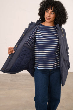 Tess Ladies Waterproof Coat – Navy