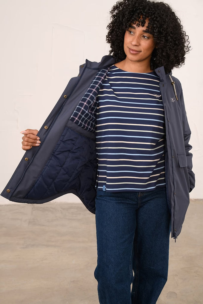 Tess Ladies Waterproof Coat – Navy - Image 4