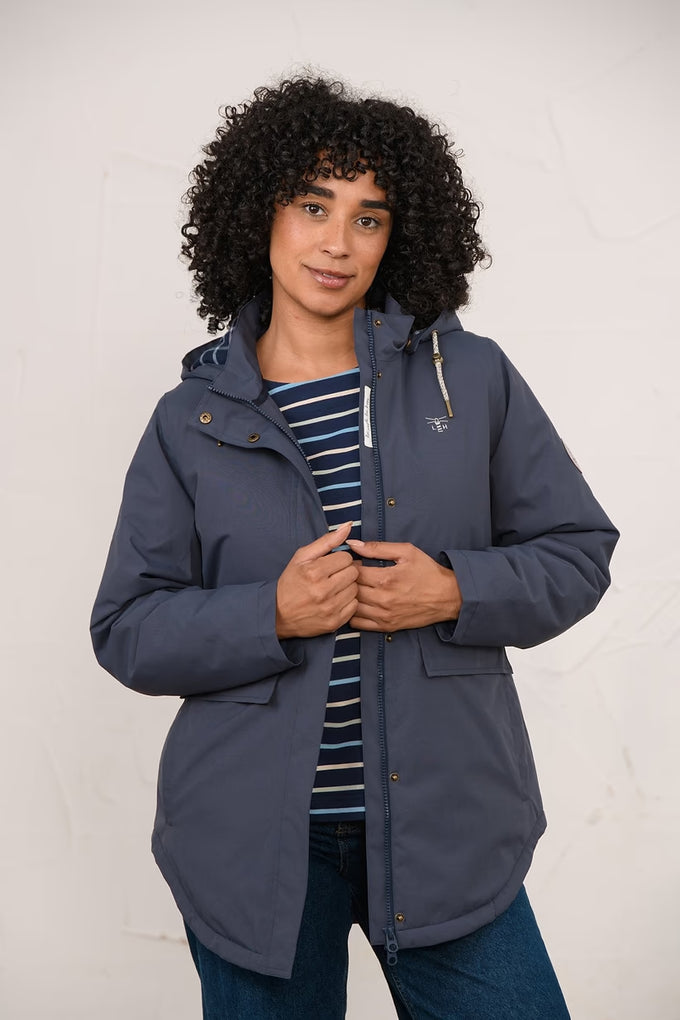 Tess Ladies Waterproof Coat – Navy - Image 5