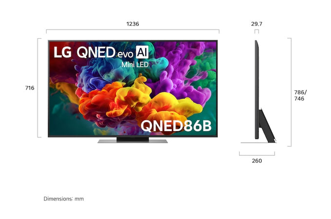 LG 55'' QNED Evo MiniLed AI QNED86 2026 4K Smart Tv| 55QNED86B6B.AEI - Image 3