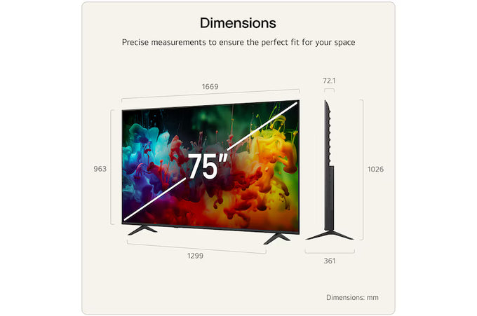 LG 75'' QNED MiniLed AI QNED72 2026 4K Smart Tv| 75QNED72B6A.AEI - Image 2