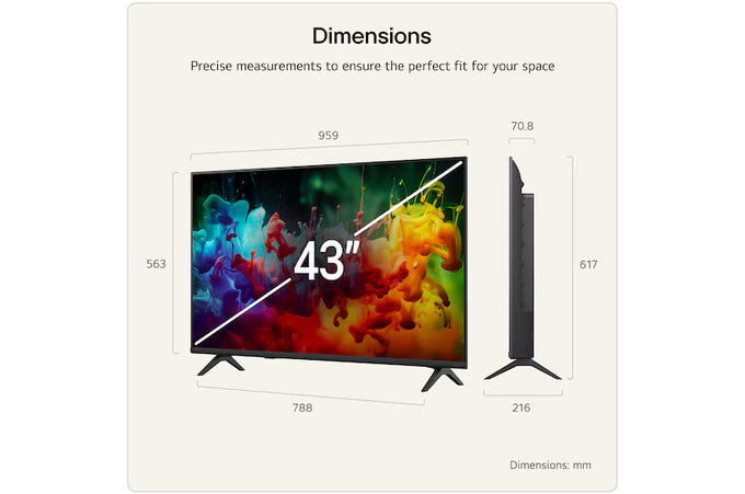 LG 43'' QNED MiniLed AI QNED72 2026 4K Smart Tv| 43QNED72B6B.AEI - Image 2