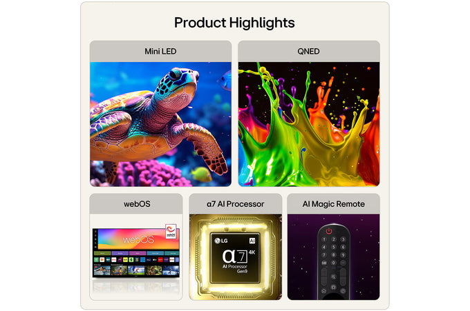 LG 75" QNED AI QNED7E Mini LED 4K Smart TV| 75QNED7EB3A.AEI - Image 3