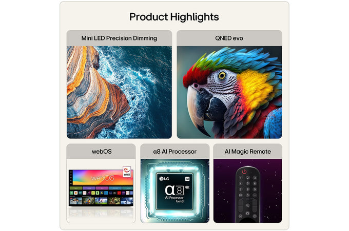 LG 65'' QNED Evo MiniLed AI QNED86 2026 4K Smart Tv| 65QNED86B6B.AEI - Image 3