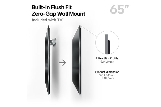 LG 65'' OLED Evo AI G5 4K Smart TV 2025 - Wall mount version - Image 2