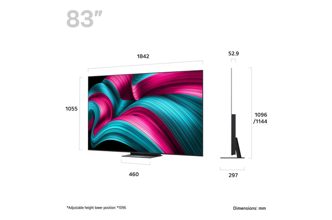 LG 83'' OLED Evo AI C54 4K Smart TV OLED83C54LA.AEK - Image 2