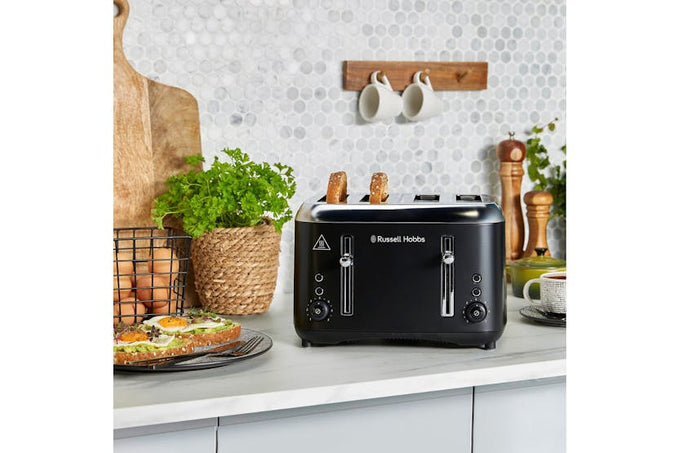 Russell Hobbs Addison Black Toaster 4 Slice - Image 2