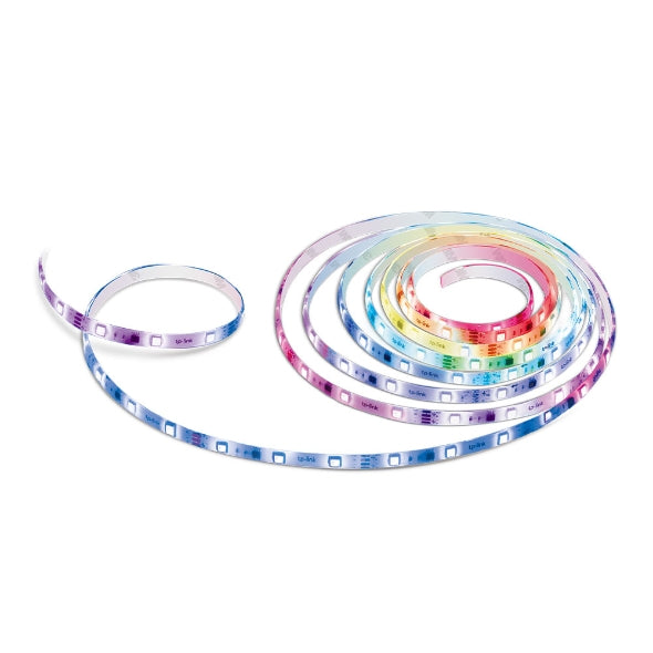 TP-Link Tapo L920-5 5m smart Wi-Fi RGBIC LED light strip displaying vibrant multicolour lighting