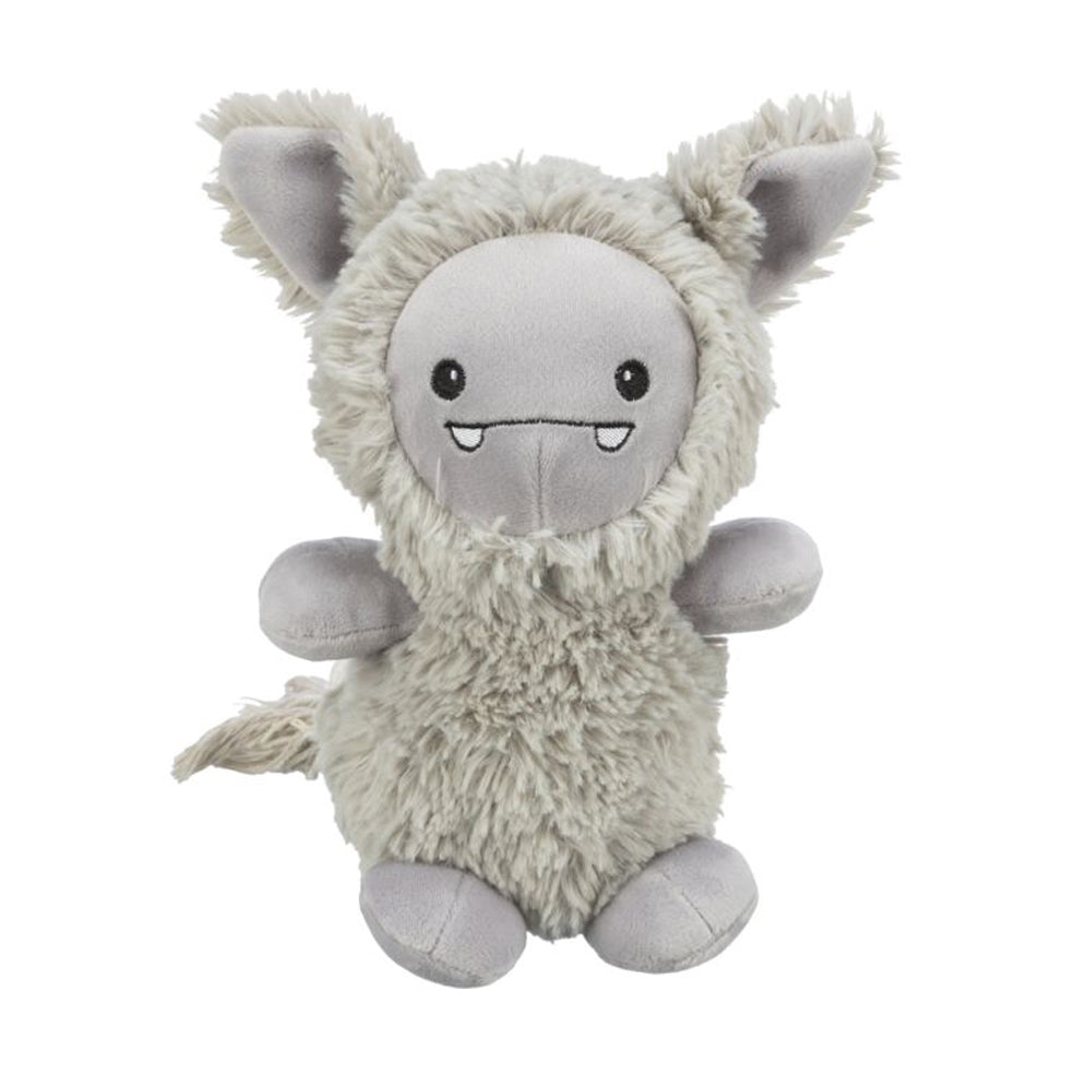 Monster Plush Dog Toy 32cm with rope, squeaker, durable polyester-cotton fabric – Keans Claremorris