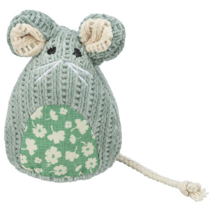 Fabric mouse cat toy with catnip, 11cm, stimulates playful behavior, soft fabric – Keans Claremorris.