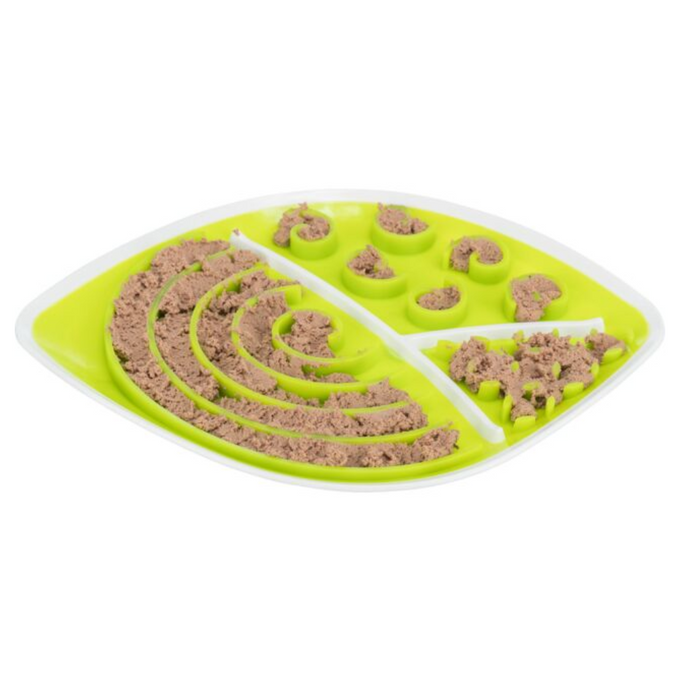 Lick n Snack Leaf Plate – eco-friendly, leaf-shaped snack plate from Keans Claremorris, perfect for serving treats.
