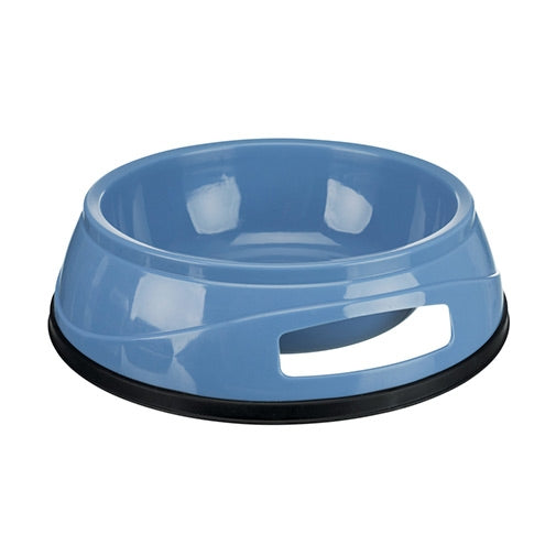 Trixie plastic dog bowl with non-slip rubber base, durable, easy to clean, 0.75L, suitable for food or water – Keans