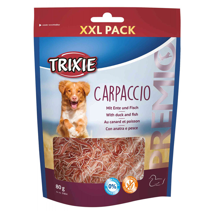 Premio Carpaccio with duck and fish, 65% meat, 20% fish, high protein, gluten-free, no added sugar, 80g – Keans Claremorris