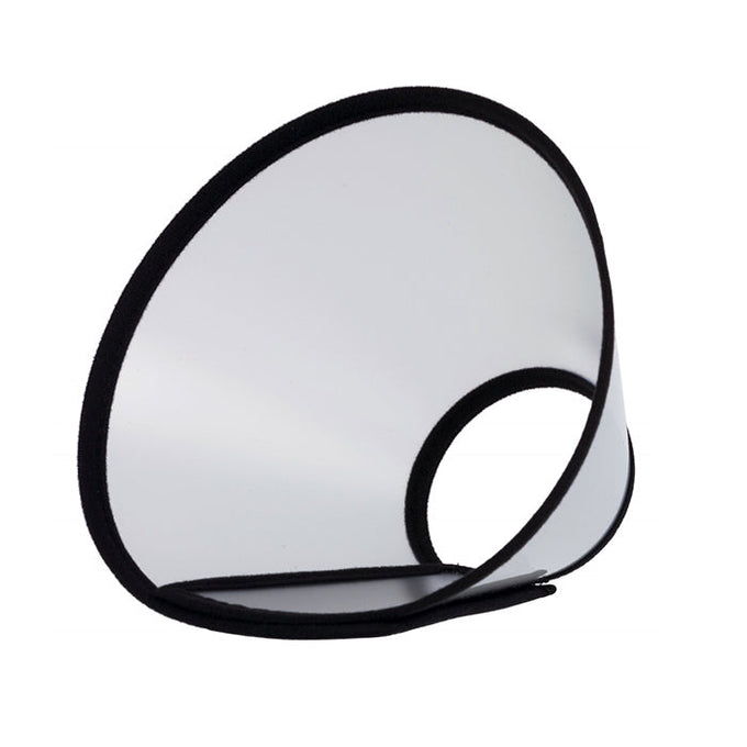 Plastic Protective Collar S-M, transparent, adjustable 30-37 cm, prevents pet licking, comfortable hemmed edges - Keans