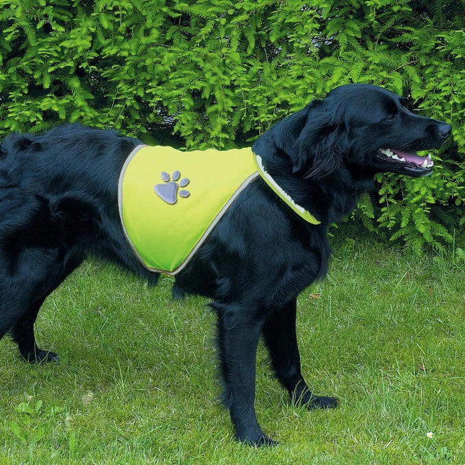 Trixie Dog Safety Vest M neon yellow with reflective paws, hook and loop fasteners, machine washable – Keans Claremorris