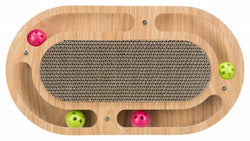 Scratching cardboard with sturdy wooden frame for cats, durable and eco-friendly – available at Keans Claremorris.