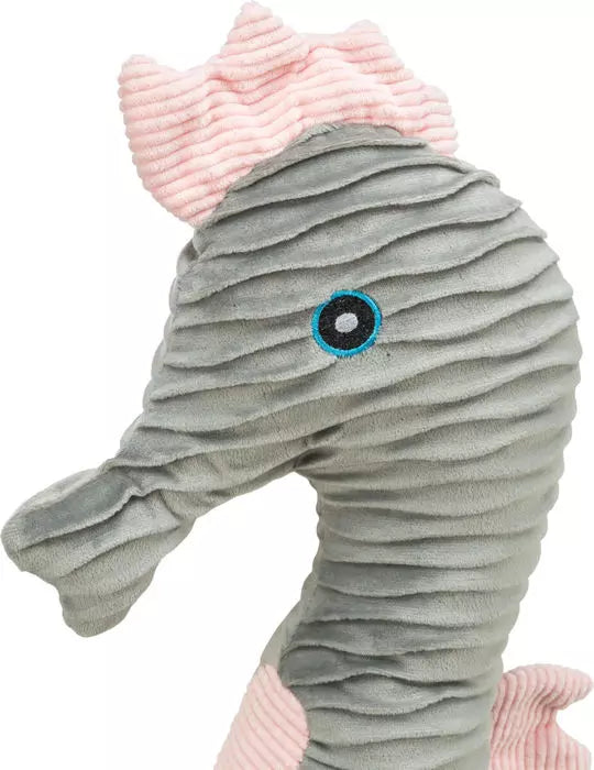 Eco Seahorse Plush Dog Toy soft and durable chew toy for pets, available at Keans Claremorris.