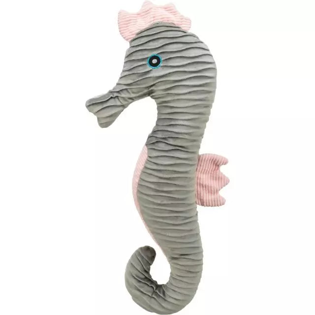 Eco Seahorse Plush Dog Toy, 50cm sustainable recycled polyester with squeaker, eco-friendly pet toy – Keans Claremorris