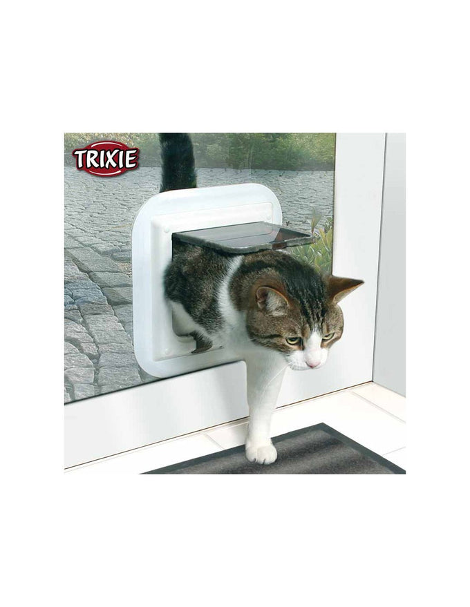 2 Way Cat Flap 20x22cm White for doors and walls, easy installation – Keans Claremorris
