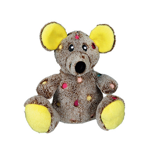 Mouse Plush Dog Toy with hidden squeaker, soft polyester fabric, 17cm cuddly comfort toy by Keans Claremorris