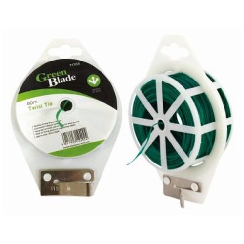 Twisty Tie 50m durable rot-proof plastic coated garden wire with integral cutter for general tying – Keans Claremorris.